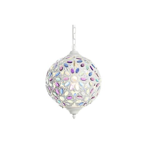 Loftslampe 28 x 28 x 44 cm Metal Hvid Multifarvet 50 W