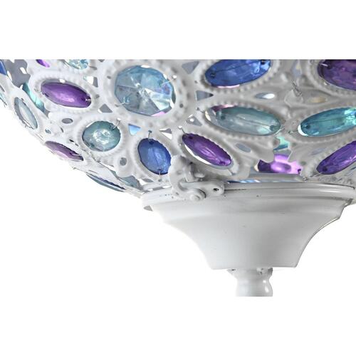 Loftslampe 28 x 28 x 44 cm Metal Hvid Multifarvet 50 W
