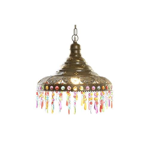 Loftslampe 37 x 37 x 38 cm Gylden Metal Multifarvet 50 W