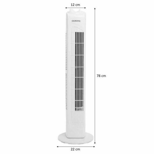 Fritstående ventilator Oceanic Hvid 45 W