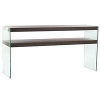 Console Brun Gennemsigtig Krystal Valnød Træ MDF 160 x 45 x 80 cm