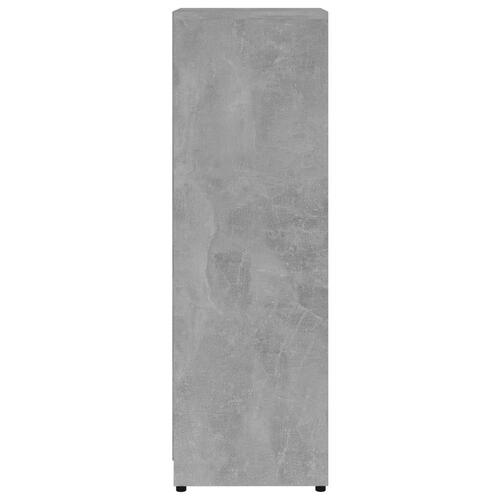 Badeværelsesskab 30x30x95 cm konstrueret træ betongrå