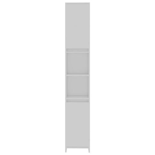 Badeværelsesskab 30x30x183,5 cm konstrueret træ hvid