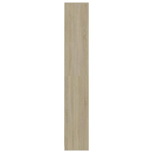 Badeværelsesskab 30x30x183,5 cm konstrueret træ sonoma-eg