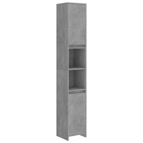 Badeværelsesskab 30x30x183,5 cm konstrueret træ betongrå