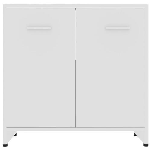 Badeværelsesskab 60x33x61 cm konstrueret træ hvid