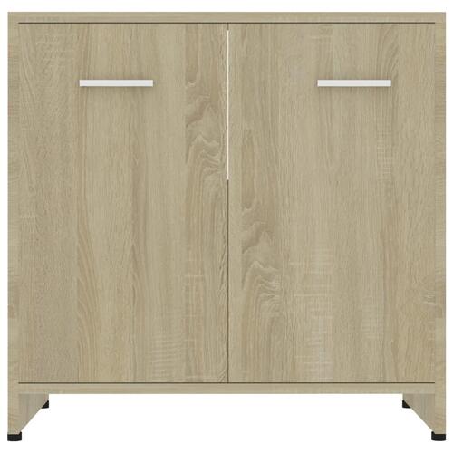 Badeværelsesskab 60x33x61 cm konstrueret træ sonoma-eg