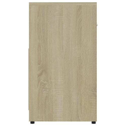 Badeværelsesskab 60x33x61 cm konstrueret træ sonoma-eg