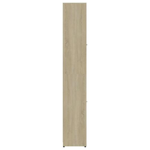 Badeværelsesskab 30x30x183,5 cm konstrueret træ sonoma-eg