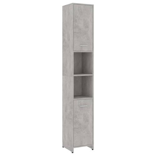 Badeværelsesskab 30x30x183,5 cm konstrueret træ betongrå