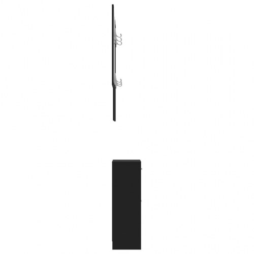 Entrémøbel 100x25x76,5 cm konstrueret træ sort