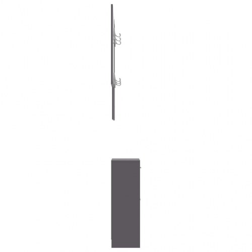 Entrémøbel 100x25x76,5 cm konstrueret træ grå