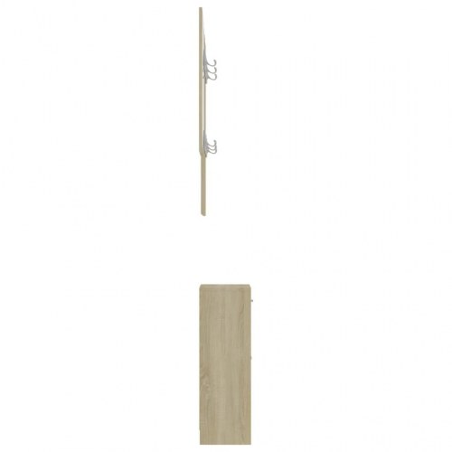 Entrémøbel 100x25x76,5 cm konstrueret træ sonoma-eg