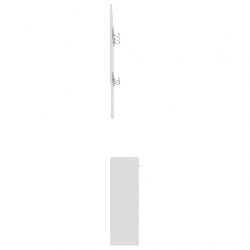 Entrémøbel 100x25x76,5 cm konstrueret træ hvid højglans