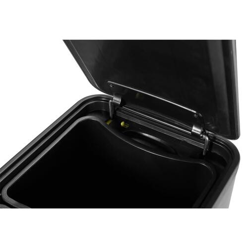 EKO pedalspand Ecoslim 2x20 l mat sølvfarvet