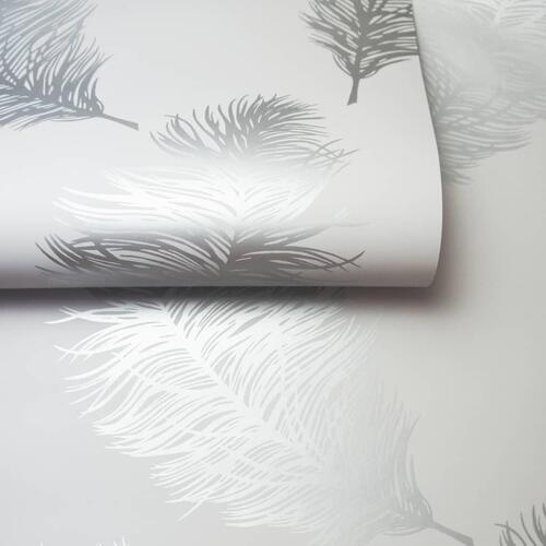 DUTCH WALLCOVERINGS tapet Fawning Feather lysegrå