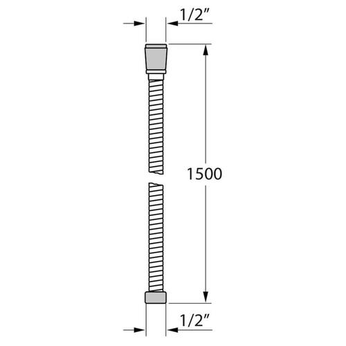 Tiger bruseslange Ultrahose 150 cm sort