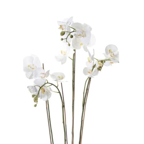 Emerald kunstig phalaenopsisorkidé i hvid med mos 90 cm 20.355