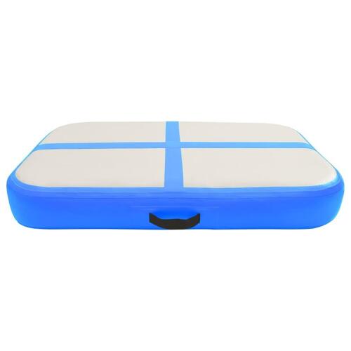 Oppustelig gymnastikmåtte med pumpe 60x100x20 cm PVC blå