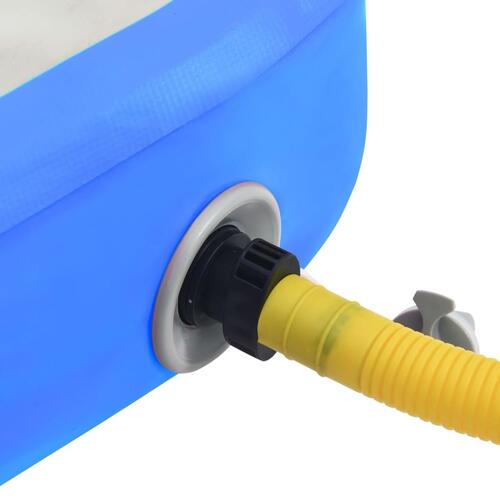 Oppustelig gymnastikmåtte med pumpe 60x100x20 cm PVC blå