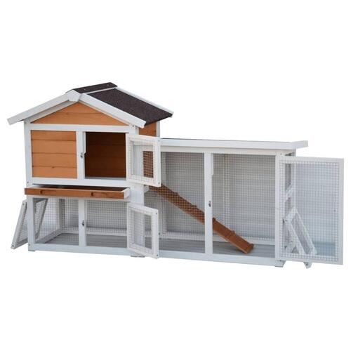 @Pet kaninbur Queensland 147x53x85 cm hvid og brun