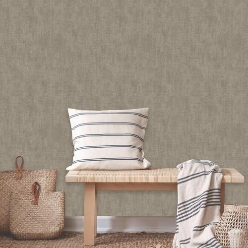DUTCH WALLCOVERINGS tapet Plain gråbrun