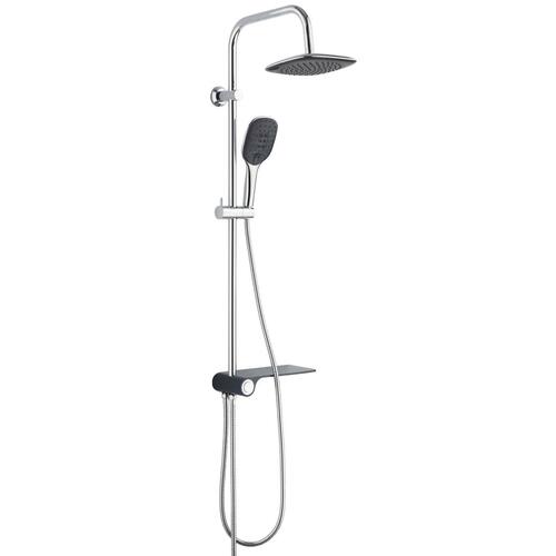 SCHÜTTE hovedbrusesæt med lateral bakke AQUASTAR krom-antracit