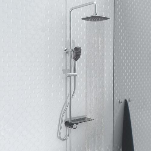 SCHÜTTE hovedbrusesæt med lateral bakke AQUASTAR krom-antracit