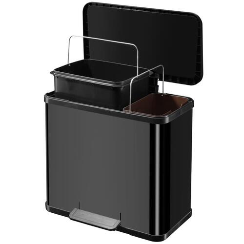 Hailo pedalspand Oko Duo Plus str. L 17 l + 9 l sort 0630-260