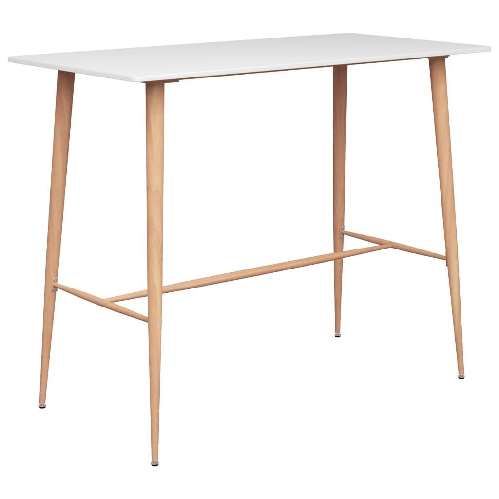 Barbord 120x60x105 cm hvid
