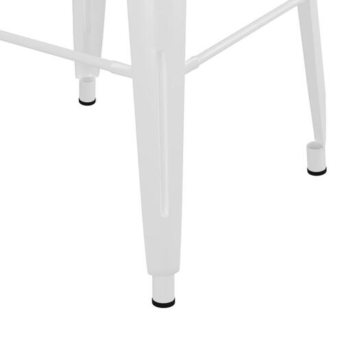 Barstole 2 stk. stabelbare metal hvid