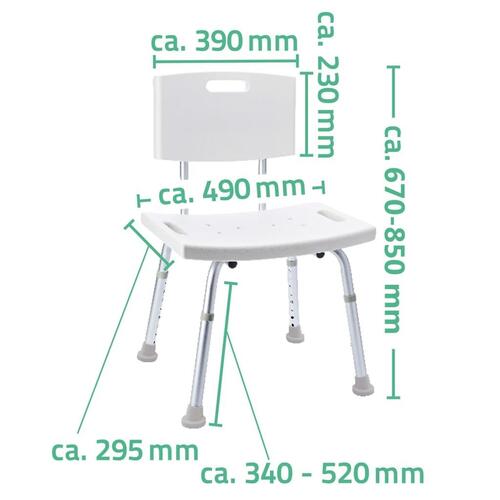 RIDDER badestol 150 kg hvid A00602101