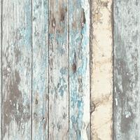 DUTCH WALLCOVERINGS tapet scrapwood blå PE10012