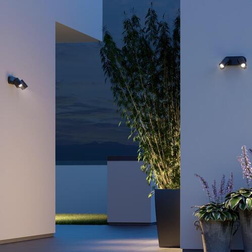 Steinel udendørs spotlampe med sensor Spot Duo Sensor sort
