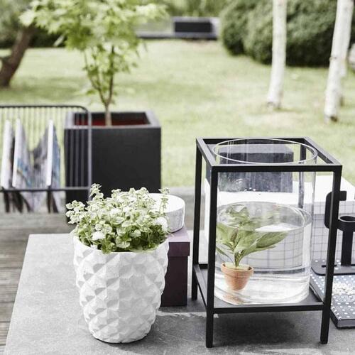 Capi plantekasse Urban Smooth 30x30x30 cm firkantet sort KBL902