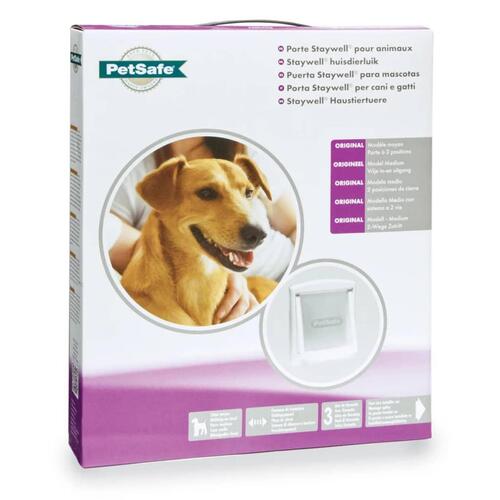 PetSafe 2-vejskæledyrsdør 740 mellem 26,7 x 22,8 cm hvid 5020