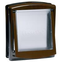 PetSafe 2-vejskæledyrsdør 730 lille 17,8 x 15,2 cm brun 5018