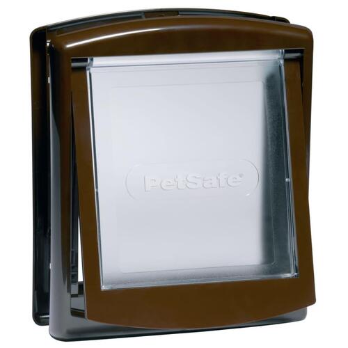 PetSafe 2-vejskæledyrsdør 730 lille 17,8 x 15,2 cm brun 5018