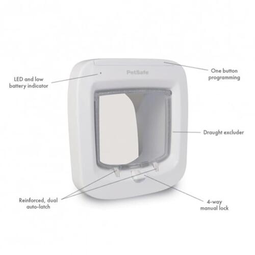 PetSafe kattelem med mikrochip-funktion hvid PPA19-16145