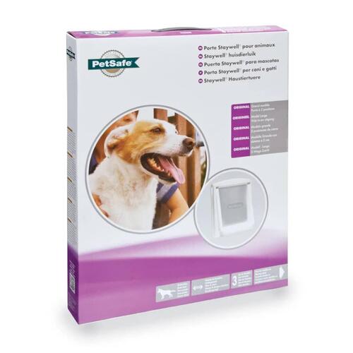 PetSafe 2-vejskæledyrsdør 760 stor 35,6 x 30,5 cm hvid 5023