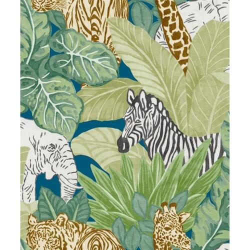 Noordwand tapet Good Vibes Jungle Animals grøn og sort