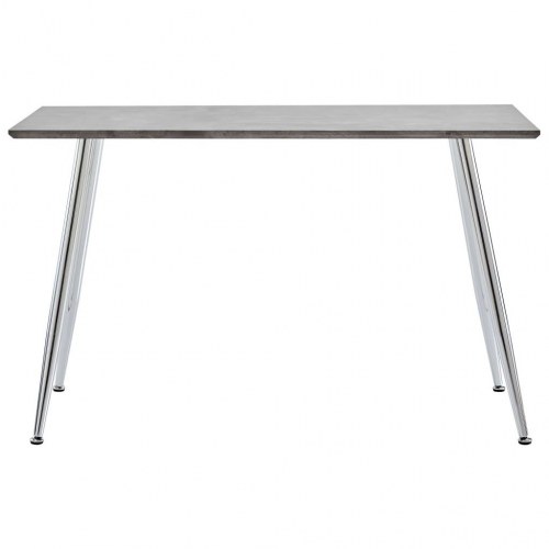 Spisebord 120x60x74 cm MDF betongrå og sølvfarvet