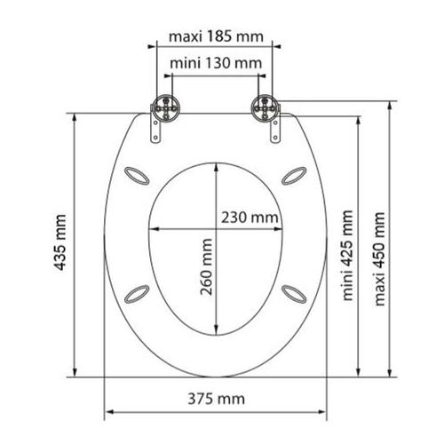 SCHÜTTE toiletsæde Solid Wood MDF brun