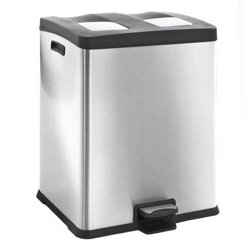 EKO pedalspand Rejoice 2x30 l mat sølvfarvet