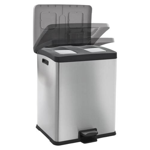 EKO pedalspand Rejoice 2x30 l mat sølvfarvet