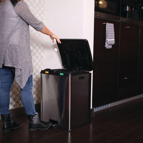 EKO pedalspand Rejoice 2x30 l mat sølvfarvet