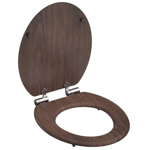 SCHÜTTE toiletsæde med soft close-funktion DARK WOOD MDF