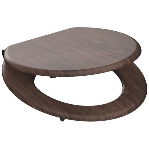SCHÜTTE toiletsæde med soft close-funktion DARK WOOD MDF
