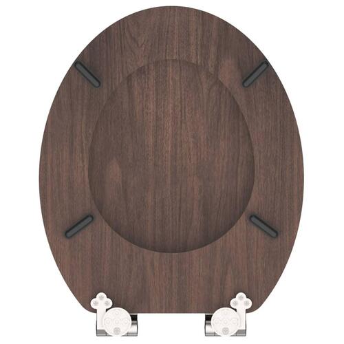 SCHÜTTE toiletsæde med soft close-funktion DARK WOOD MDF