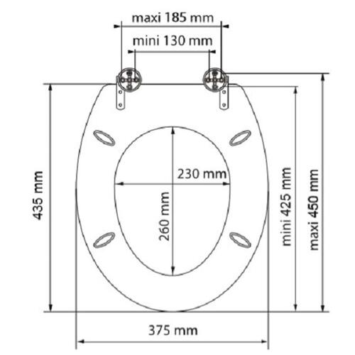SCHÜTTE toiletsæde med soft close-funktion DARK WOOD MDF
